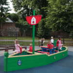 Green-Beige-Play-Boat - Marmax Recycled Plastic Products - Manufactured in the UK