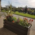 Bistro Planter outside - Marmax Recycled Plastic Products - Manufactured in the UK Bistro Planter outside
