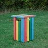 Waste Bin Rainbow - Marmax Recycled Plastic Products - Manufactured in the UK Rainbow Waste Bin on grass