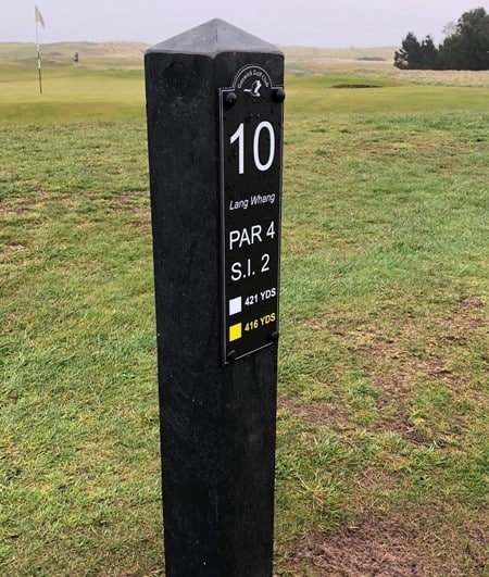 Golf post Product pic - Marmax Recycled Plastic Products - Manufactured in the UK