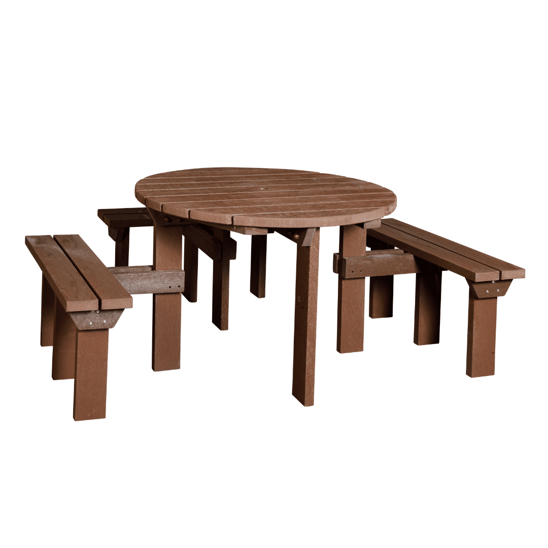 SEN Olympic Bench Brown no seat - Marmax Recycled Plastic Products - Manufactured in the UK