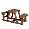 Two Seat Diner Brown - Marmax Recycled Plastic Products - Manufactured in the UK