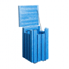 Waste Bin Blue Open Lid - Marmax Recycled Plastic Products - Manufactured in the UK